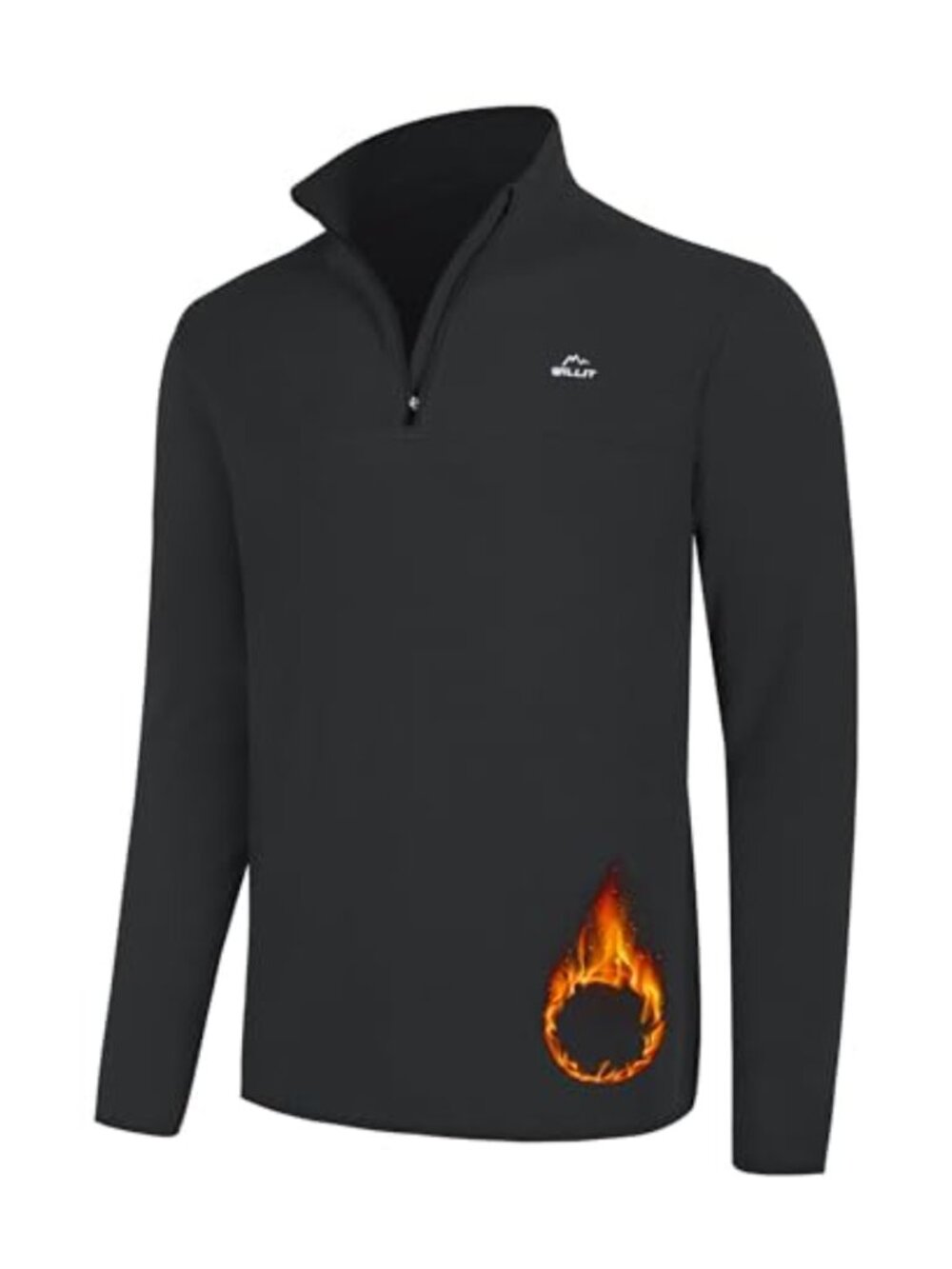 Men's Quarter Zip Fleece Pullover Sweatshirt Long Sleeve Golf Hiking